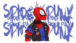 Very Easy - Drawing Spider Punk