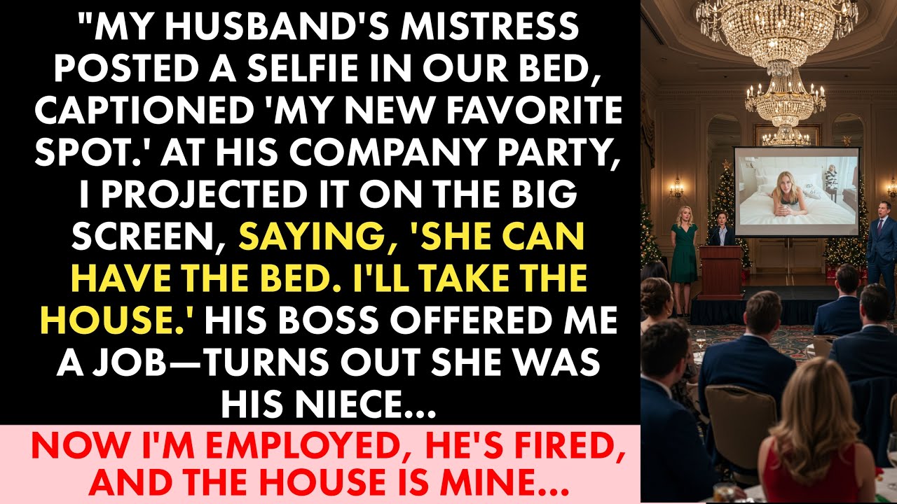 "I Exposed His Mistress at the Party, Took the House, and Landed a Job!"