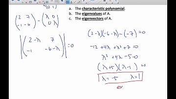 IB MAI HL - 6.07.0 Eigenvectors and Eigenvalues 1