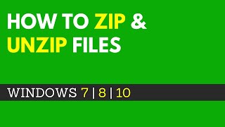 How to Zip and Unzip Files on Windows PC