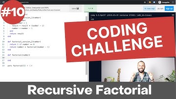 Day 10 of 30 - Ruby Coding Challenge - Recursive Factorial Numbers 🤓