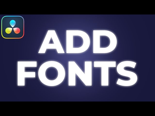 How To IMPORT FONTS In Davinci Resolve (Tutorial) class=