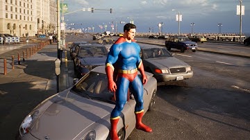 Just Flying and Walking in Superman Game on Unreal Engine 5