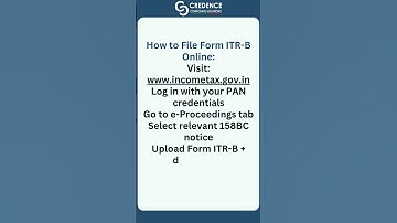 Now File Form ITR-B Online! #ITRBFiling #IncomeTaxIndia #158BC #CBDTUpdate #eFilingPortal
