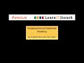 Introduction to Extensive Reading on Avenue