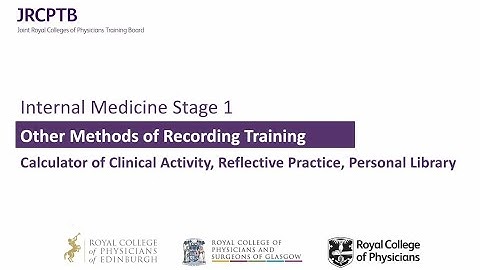Internal Medicine Stage 1 - Other methods of Recording Training