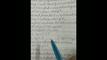 Prove every prime ideal in finite commutative ring R with identity is maximal ideal R.M.Sc.A A-I-26.