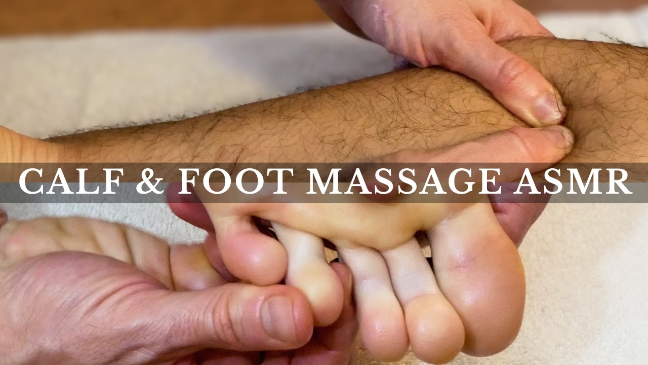 Leg Massage ASMR | Relaxing Calf & Foot Massage 🎧 No Talking ASMR