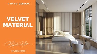 V-Ray 5 I Velvet Material I Udemy Course I Part 20