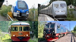 Svenska tåg som tutar del 2 / Compilation of train horns (Sweden) part 2