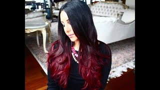 DIY Red Ombre Hair Tutorial | Naseem Delan