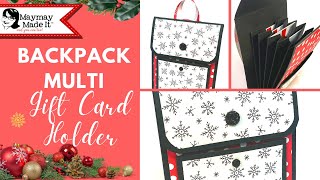 DIY Backpack multi gift card holder