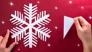 Paper Cutting Design️How to make a paper snowflake for Christmas [Clear tutorial DIY easy]