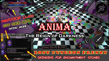 AnimA ARPG - WARRIOR CLASS LOST DUNGEON FRENZY (Grinding for Enchantments)