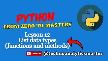 List-data-types || Functions and methods || indexing and slicing || Lesson 12 || #pythontutorial