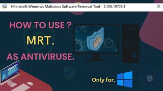 how to use Windows MRT tool ? || Malicious Software Removal Tool || free antivirus || for  Pc/Laptop Profile