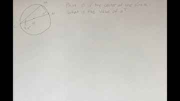 Point O is the center of the circle in the figure above. What is the value of a?