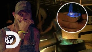 "I Just Saw My Life Flash Before My Eyes!" Rookie Makes An Explosive Mistake | Moonshiners