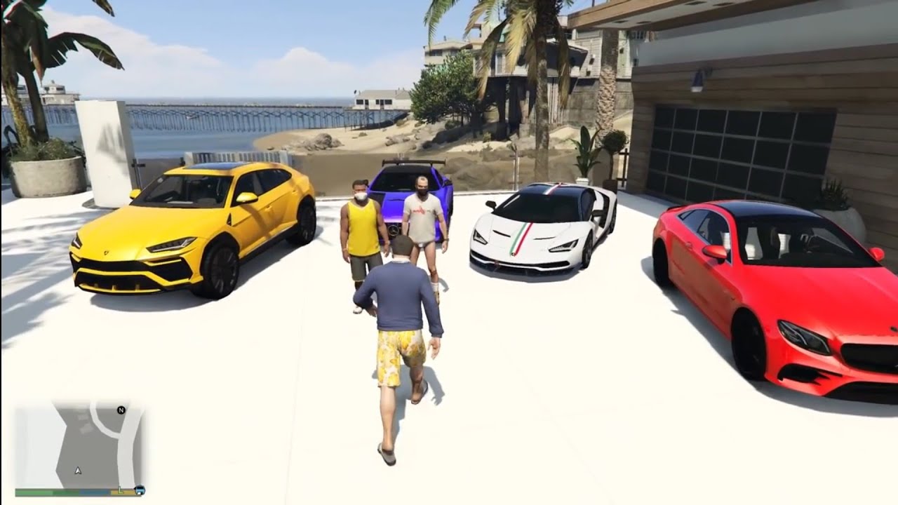 GTA 5 - Michael Franklin Trevor five star police cops escape #shorts ...