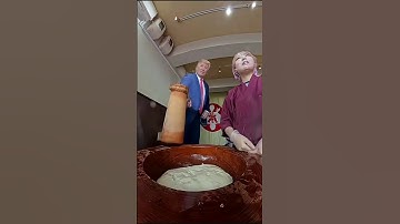japanese viral girl with donald trump new video #japanesefood #mochi #streetfood #hungergamestiktok