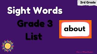 Third Grade Sight Words | No Music | Fluency Practice Sight Words 3rd Grade List