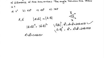 If the magnitude of sum of two vector is equal to the magnitude of || Motion in a plane|Neet|class11