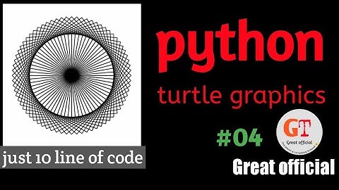 python turtle graphics tutorial.Python for beginners.Great official.#04.