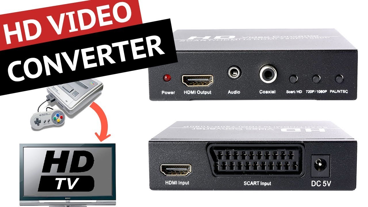 Adaptateur Audio Vidéo Péritel vers HDMI pour HDTV/DVD/Décodeur