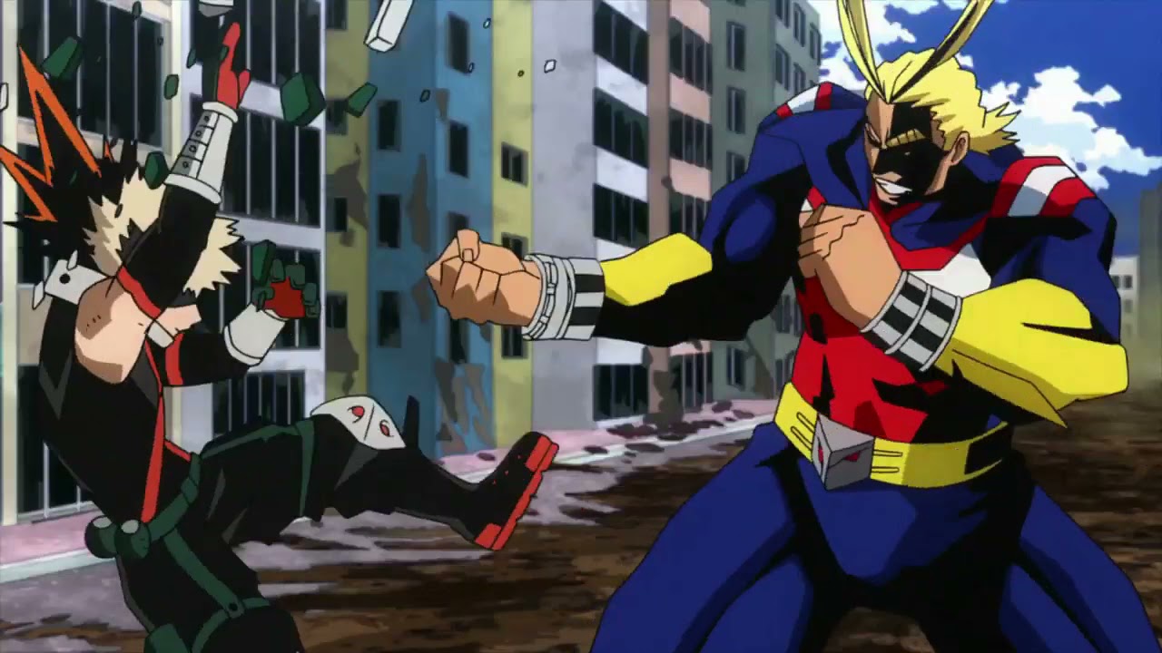 All Might vs Midoriya and Bakugo  English Dub