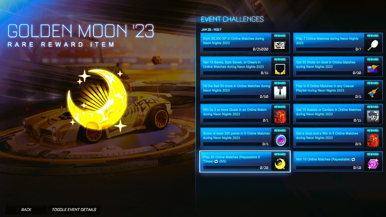 OPENING *20* OF THE *NEW* GOLDEN MOON '23 DROPS IN ROCKET LEAGUE!
