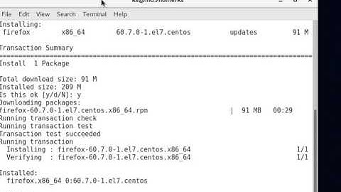 How to update install firefox on CentOS 7