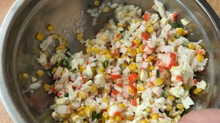 видео: Крабовый салат: Лучший рецепт для праздничного стола! 🌽🦀 Аппетитный и легкий!  картинка: Крабовый салат: Лучший рецепт для праздничного стола! 🌽🦀 Аппетитный и легкий!