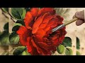 RED ROSE / PAINTING STEP BY STEP