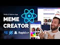 Build and deploy a meme creator in reactjs with material ui for web  native app with capacitor