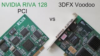 NVIDIA RIVA 128 PCI vs 3DFX Voodoo on AMD K6-2 400 #GPUJune