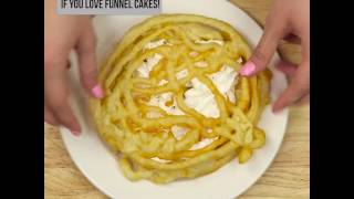 Banana Split Funnel Cake