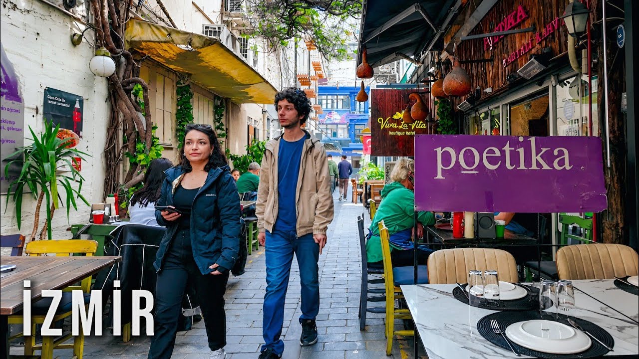 Izmir, तुर्किये | alsancak | पैदल यात्रा 4K