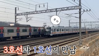 옥산발 오류동행 3호선 갑종회송 #5252 열차 + 그 뒤를 쫒는 311B80편성 DEL 7362