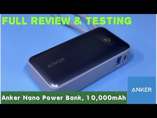 Anker Nano Power Bank, 10,000mAh with Built-In USB-C Cable, PD 30W Output  TESTING WITH IPHONE 15 PRO 