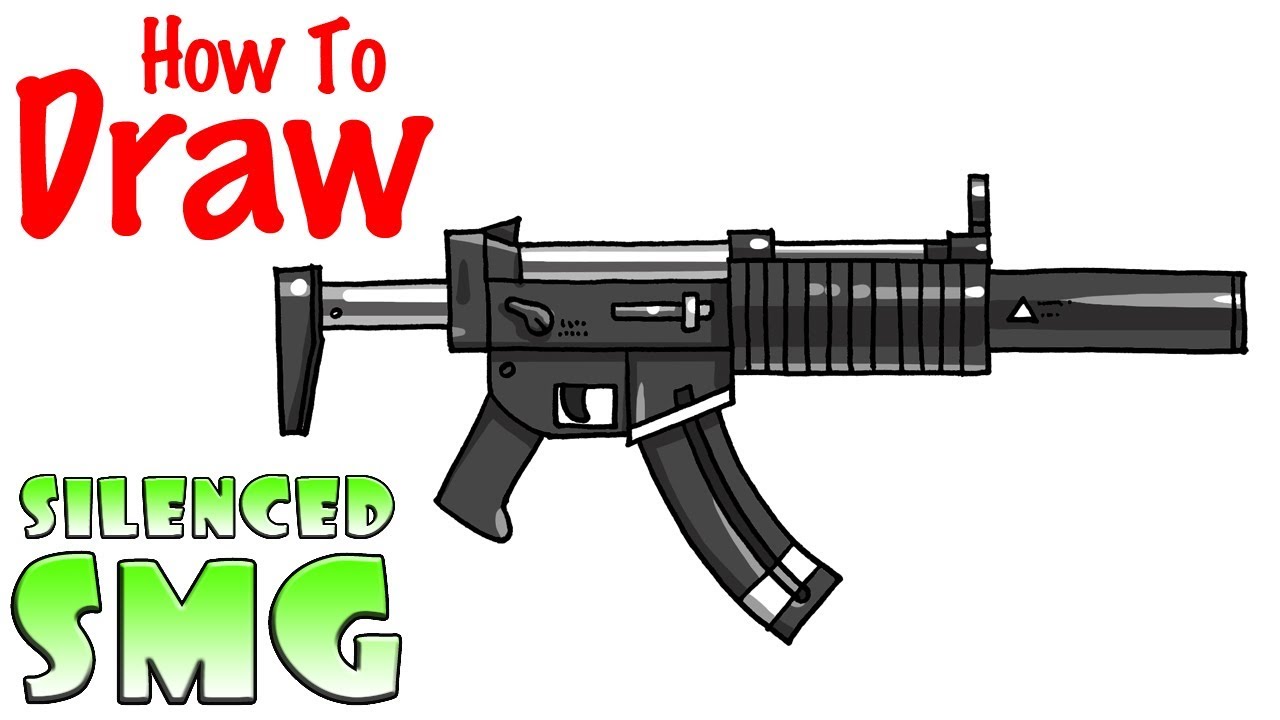 how to draw the silenced smg fortnite - fortnite suppressed smg vs p90
