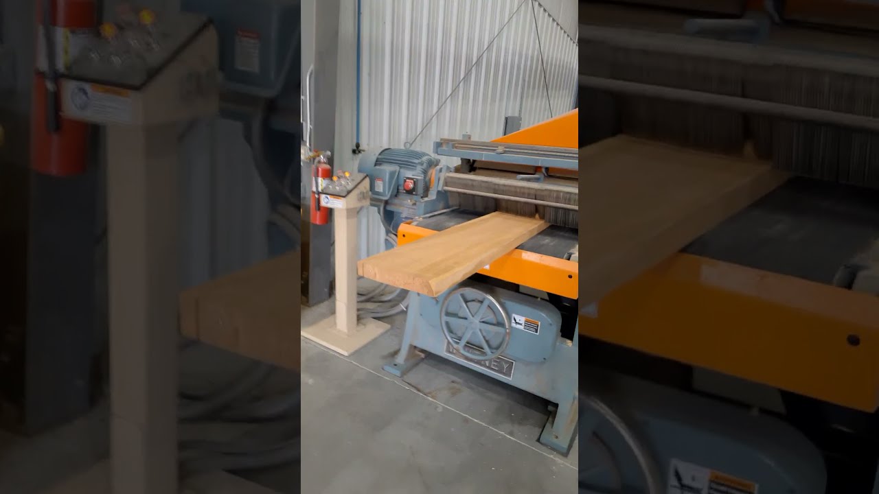 Planing Second Cherry Slab To Make Coffee Table Sawmill Woodworking Hardwoods Lumber