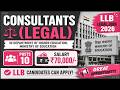 Legal Consultant Vacancy in Ministry of Education | POSTS - 10 | Salary - ₹70,000/- | LLB Jobs 2026