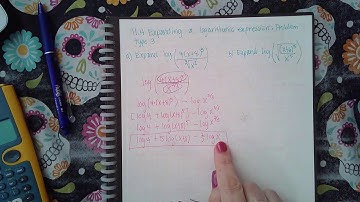 Ch 11 Sec 4 Expanding a logarithmic expression Problem type 3