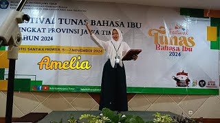 JUARA I LOMBA BACA PUISI MADURA TINGKAT SMP FTBI JATIM 2024