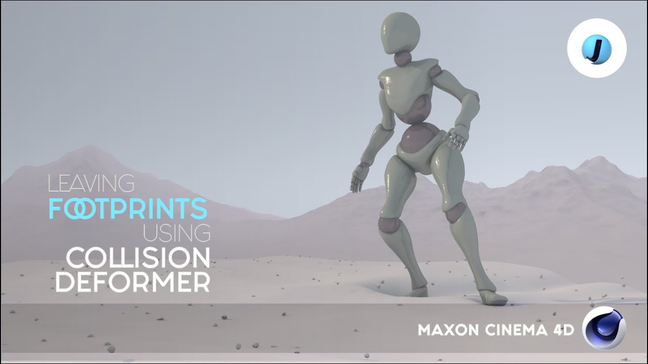Cinema 4D || Creating Footprints Using Collision Deformer - YouTube