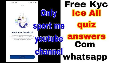ICE kyc all quiz answers #ice #icekyc #icequiz