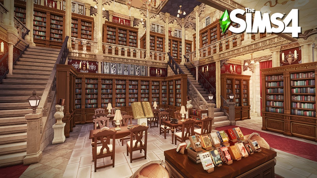 The Grand Castle Library | The Sims4 Stop Motion Build | NoCC |【シムズ４建築】