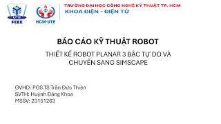 Vẽ robot 3 bậc tự do và chuyển đổi sang simscape