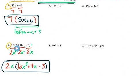 Algebra 2: 2.2 GCF and Grouping Notes Video
