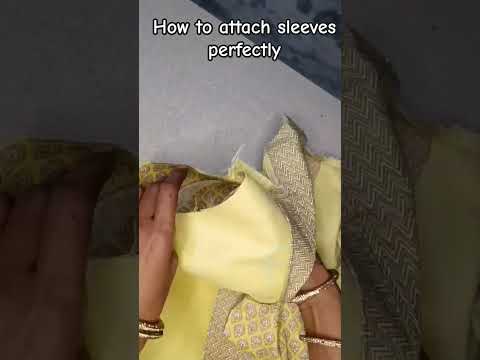 how to stich sleeves perfectly कुर्ती मे बाजू लगाने का सही तरीका #sewingtips